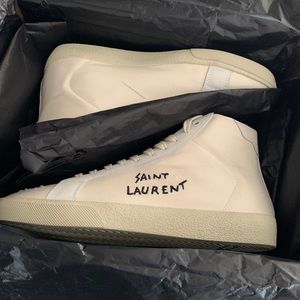 Brand New Saint Laurent hightop canvas sneaker